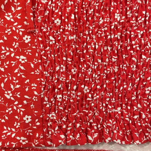 Zara Red Corset Style Floral Top - Picture 4 of 7